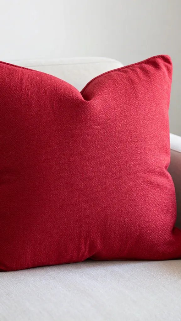 closeup of a bold accent pillow on a sofa