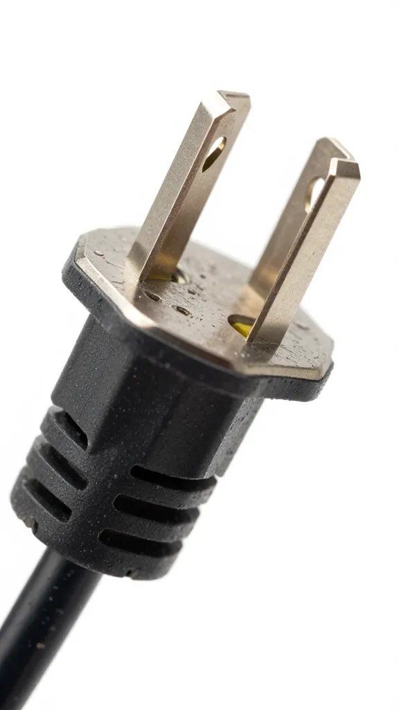 closeup of a re-wired lamp plug and new cord texture