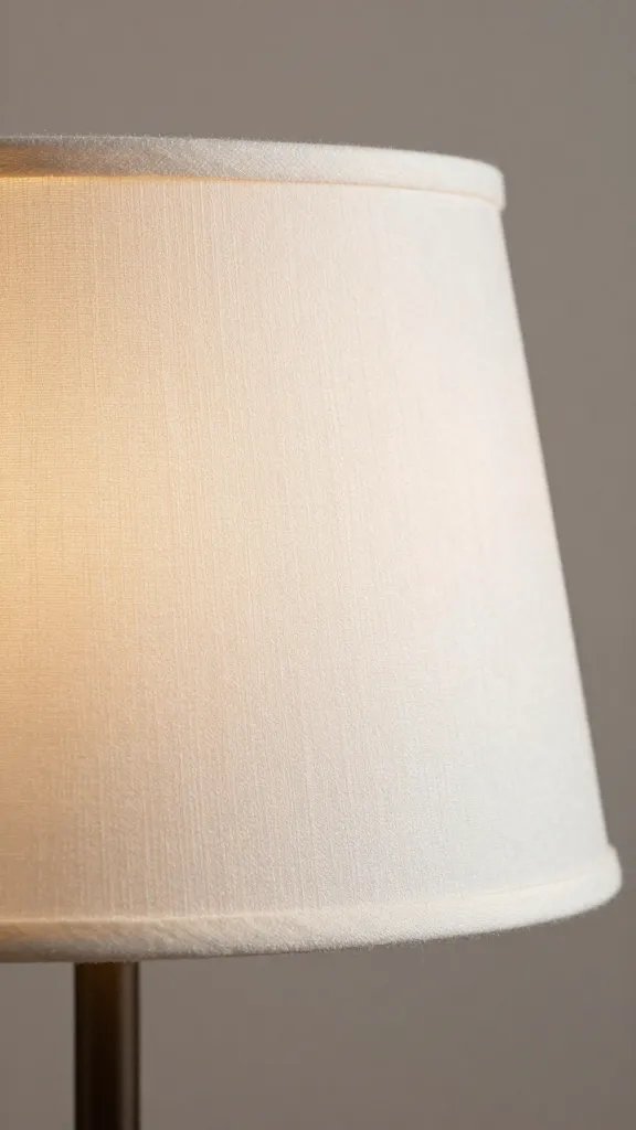 closeup of a lampshade being wrapped with fabric