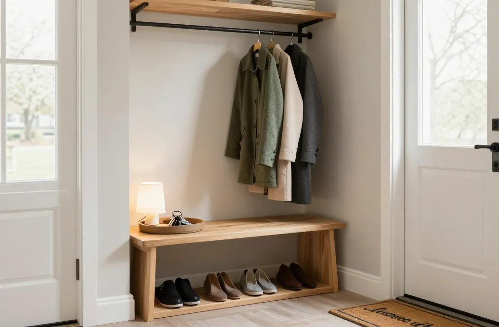 How to Create a Small Mudroom Area Without a Mudroom