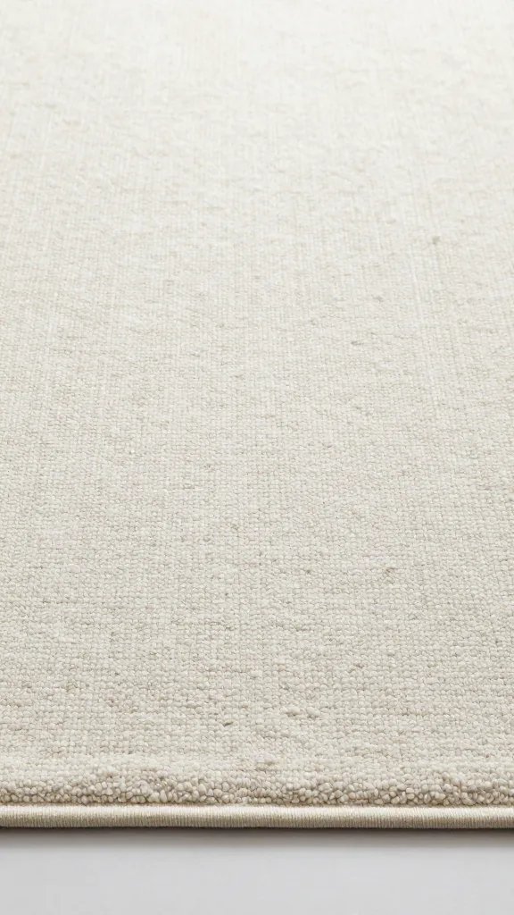 closeup of washable 5x8 rug texture under bed edge