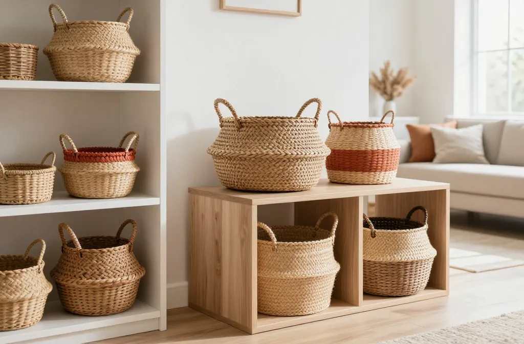 How to Decorate With Baskets Without Creating Clutter