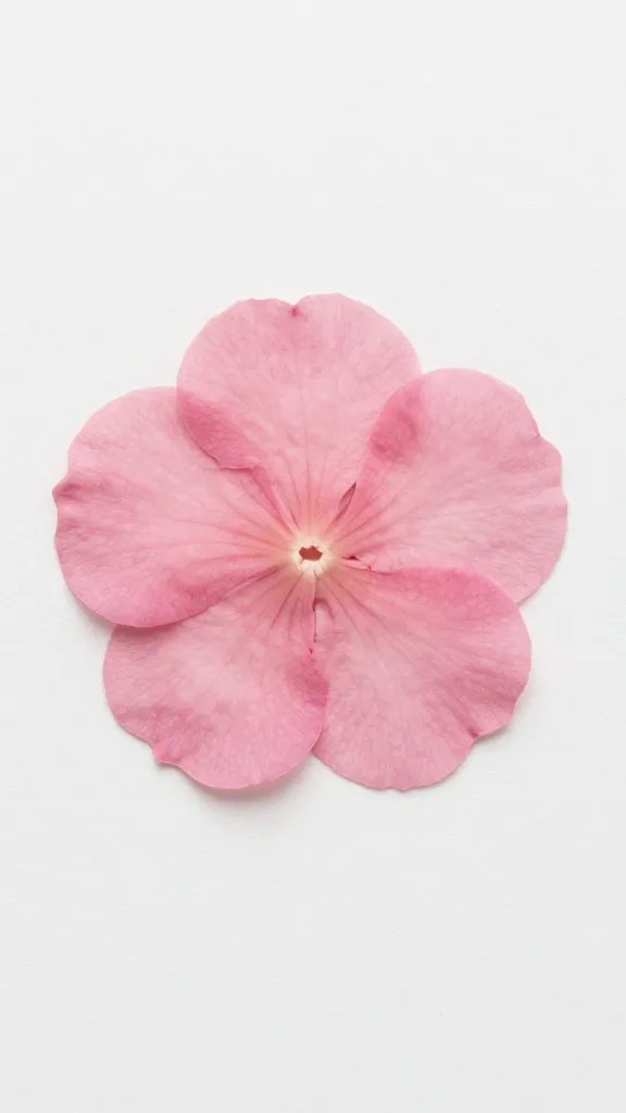 Macro shot of single pressed bloom centered in frame matting
