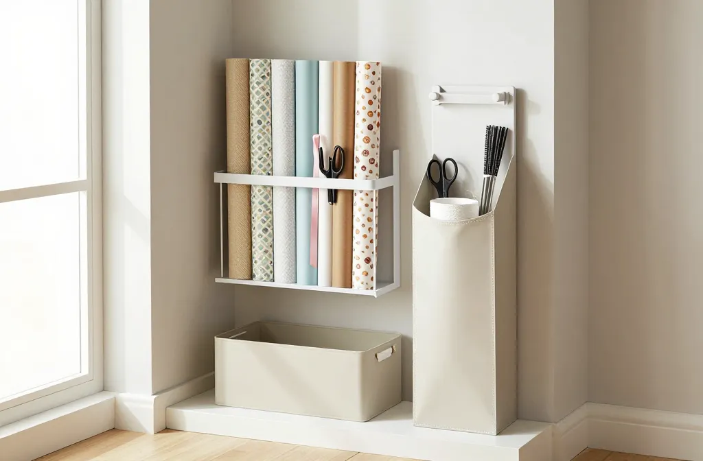 How to Organize Gift Wrap and Wrapping Paper in a Small Space