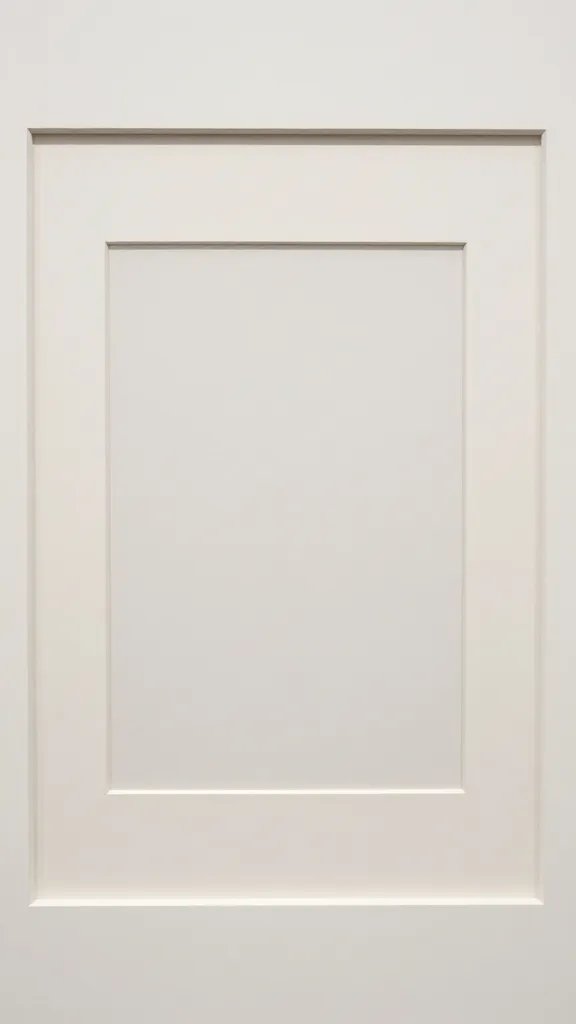 closeup of a single minimalist print in a white mat on wall