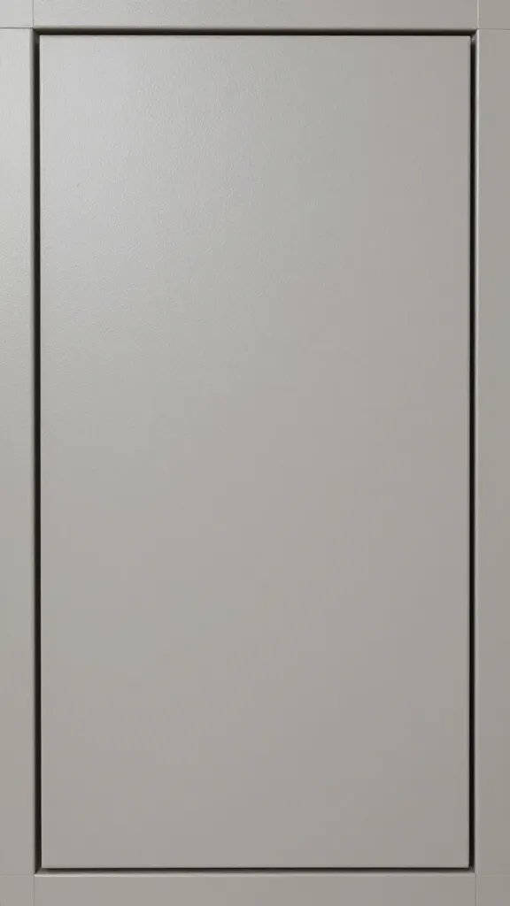 closeup matte-finish island cabinet door with subtle texture