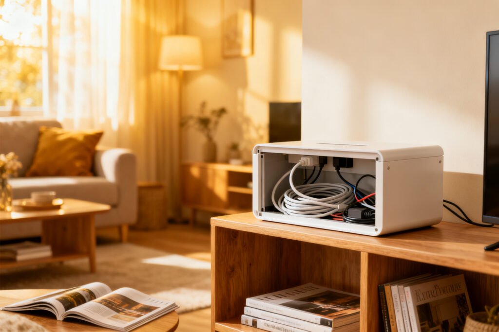 A cable management box