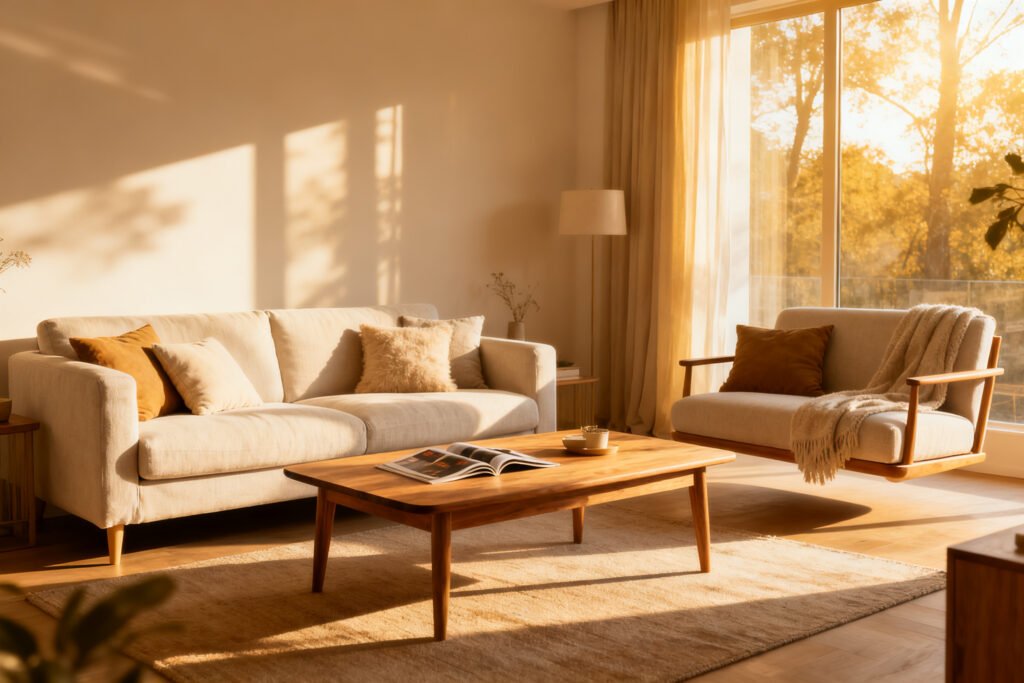 Furniture arranged for better flow