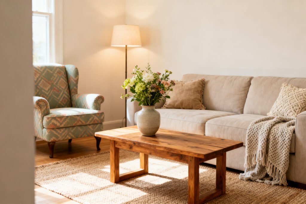 Cozy small living room seating