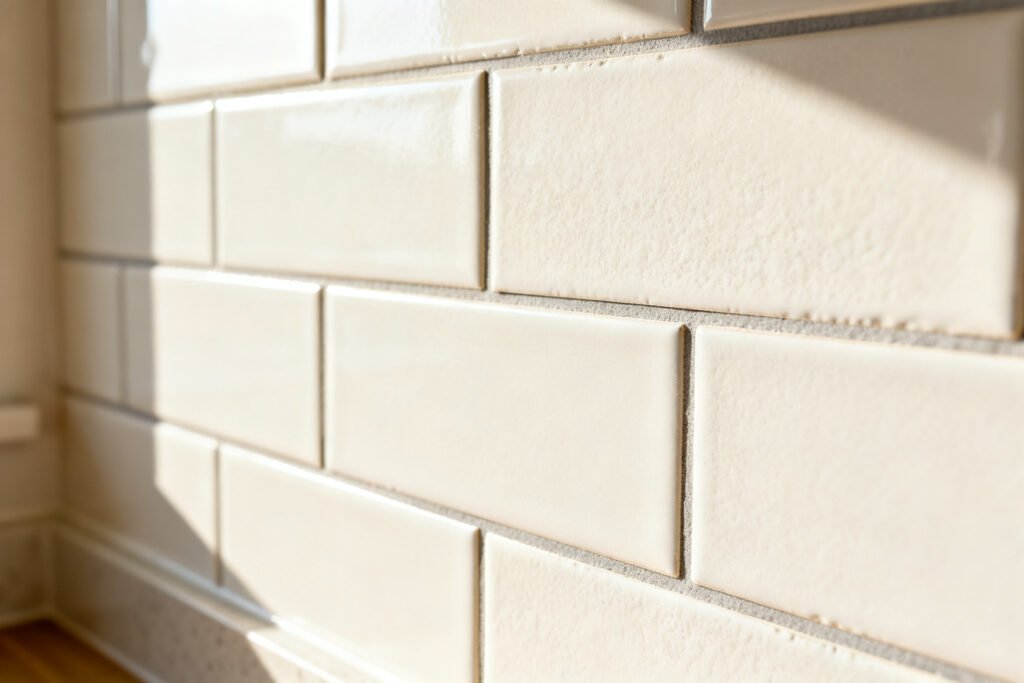 Close-up of peel-and-stick tile