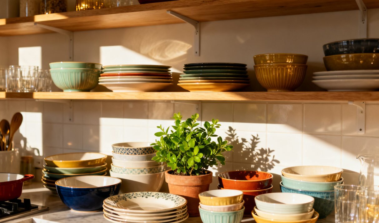 How to Style Open Shelves in a Kitchen