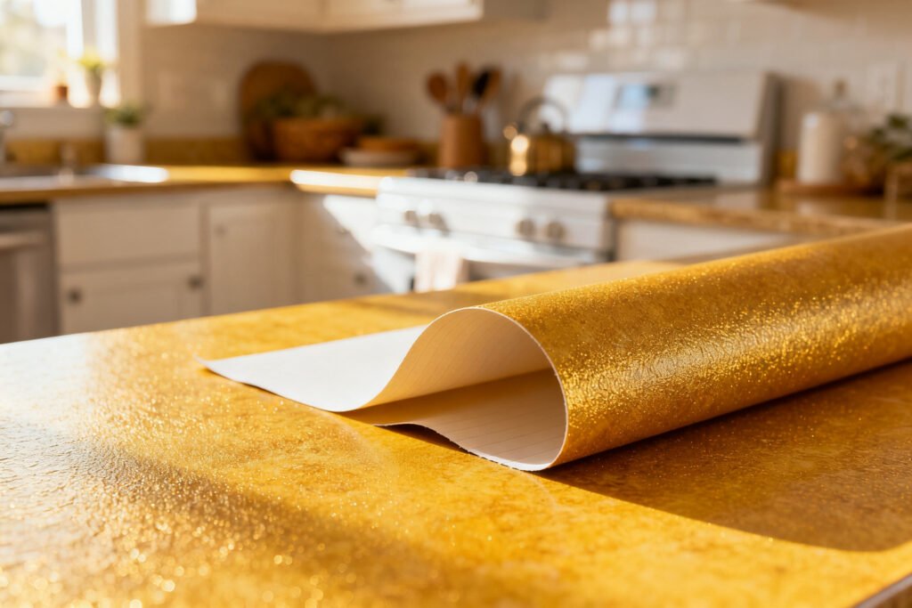 Peel-and-stick countertop upgrade