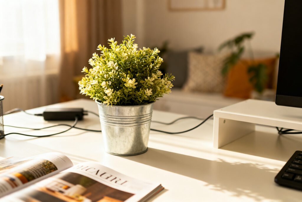 A clean, cord-free desk