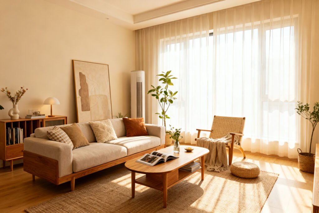 A balanced furniture layout