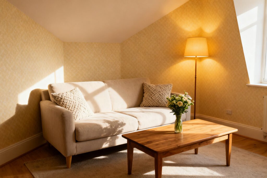 Smart sofa placement in an odd room