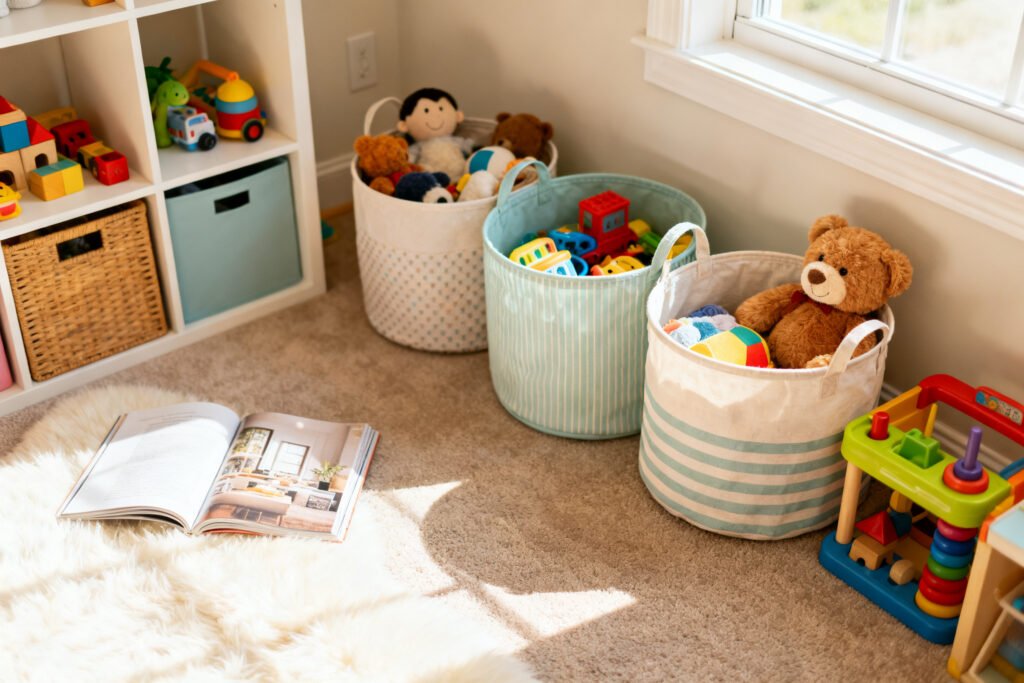 Toy storage baskets