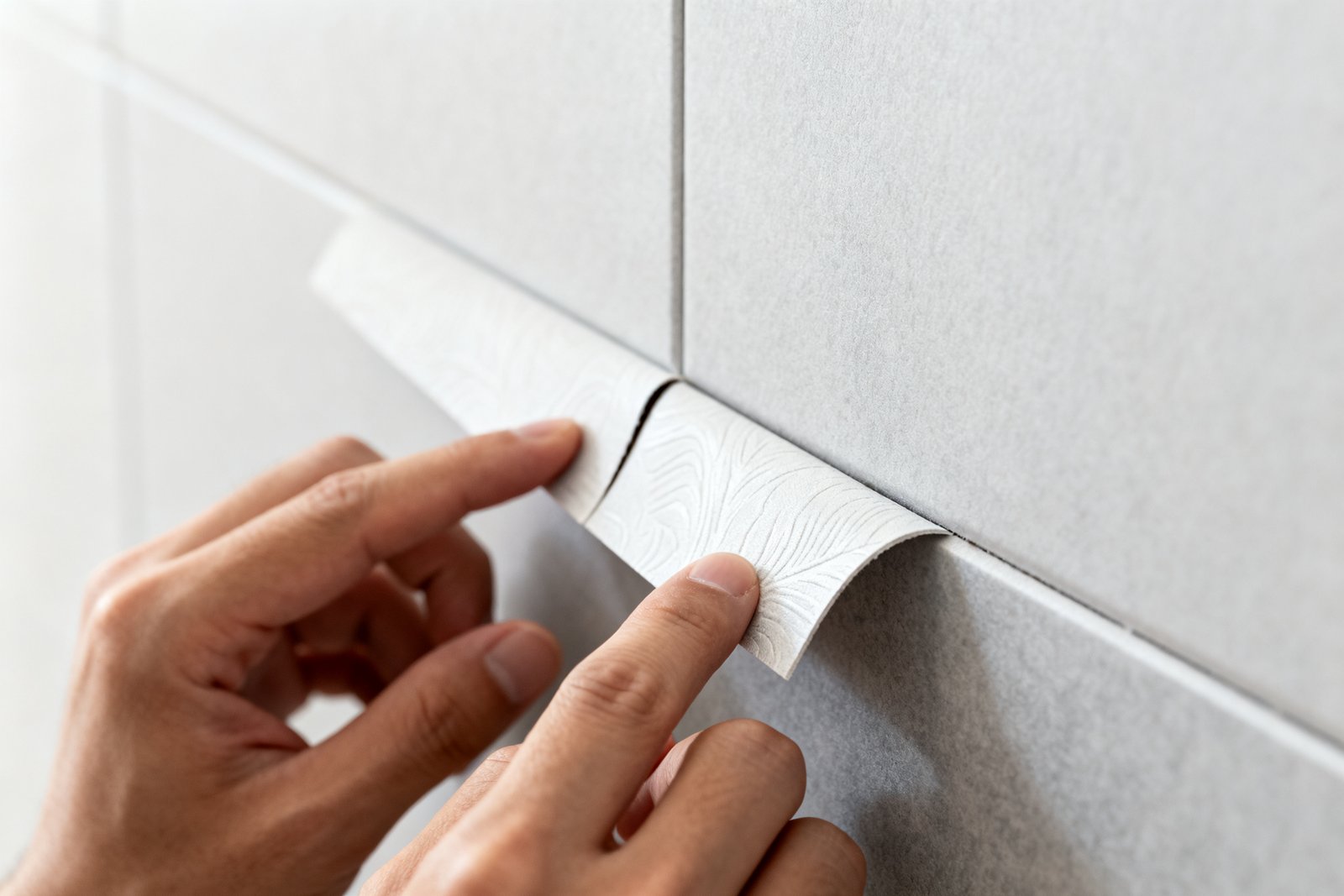 Aligning peel-and-stick wallpaper panels