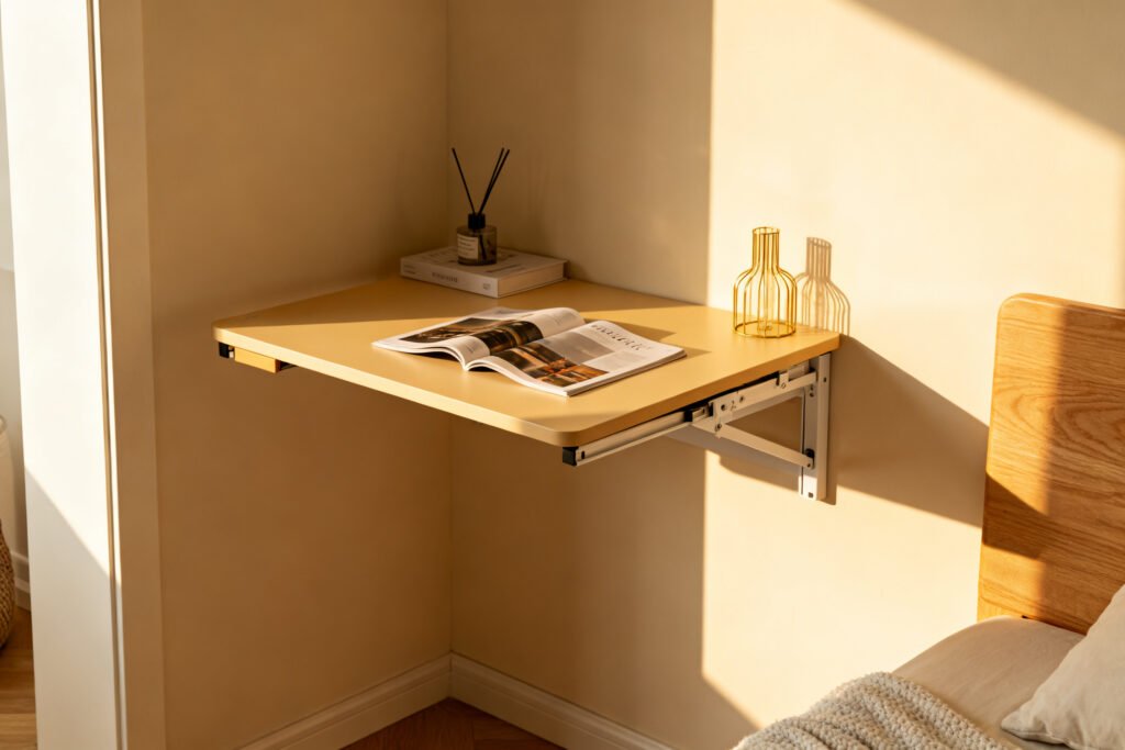 Compact fold-down desk