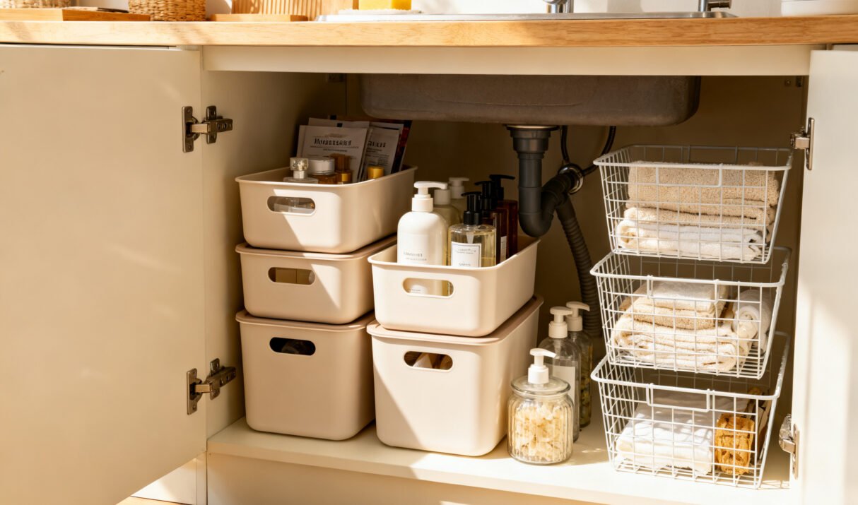 Under-Sink Organization Ideas for Kitchen and Bathroom